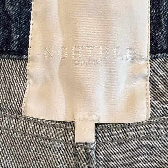 Crossover Waist Fringe Hem High Rise Denim Jean Cutoff Shorts 27 - Picture 14 of 14